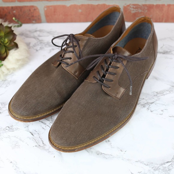 Aldo Other - Aldo Brown Canvas and Leather Oxfords 12